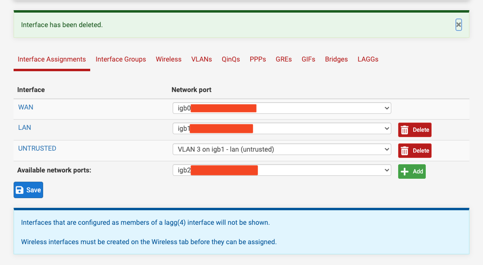 Assign the VLAN interface