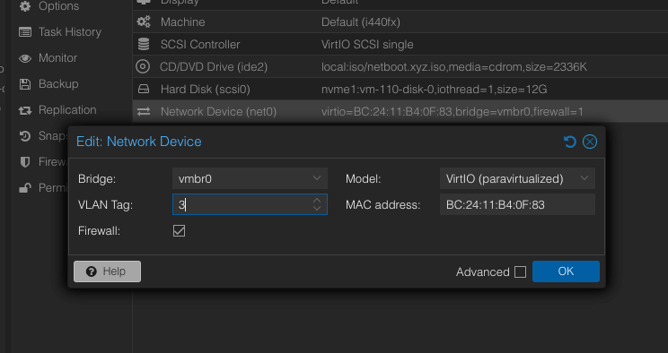 VLAN Tagging in Proxmox